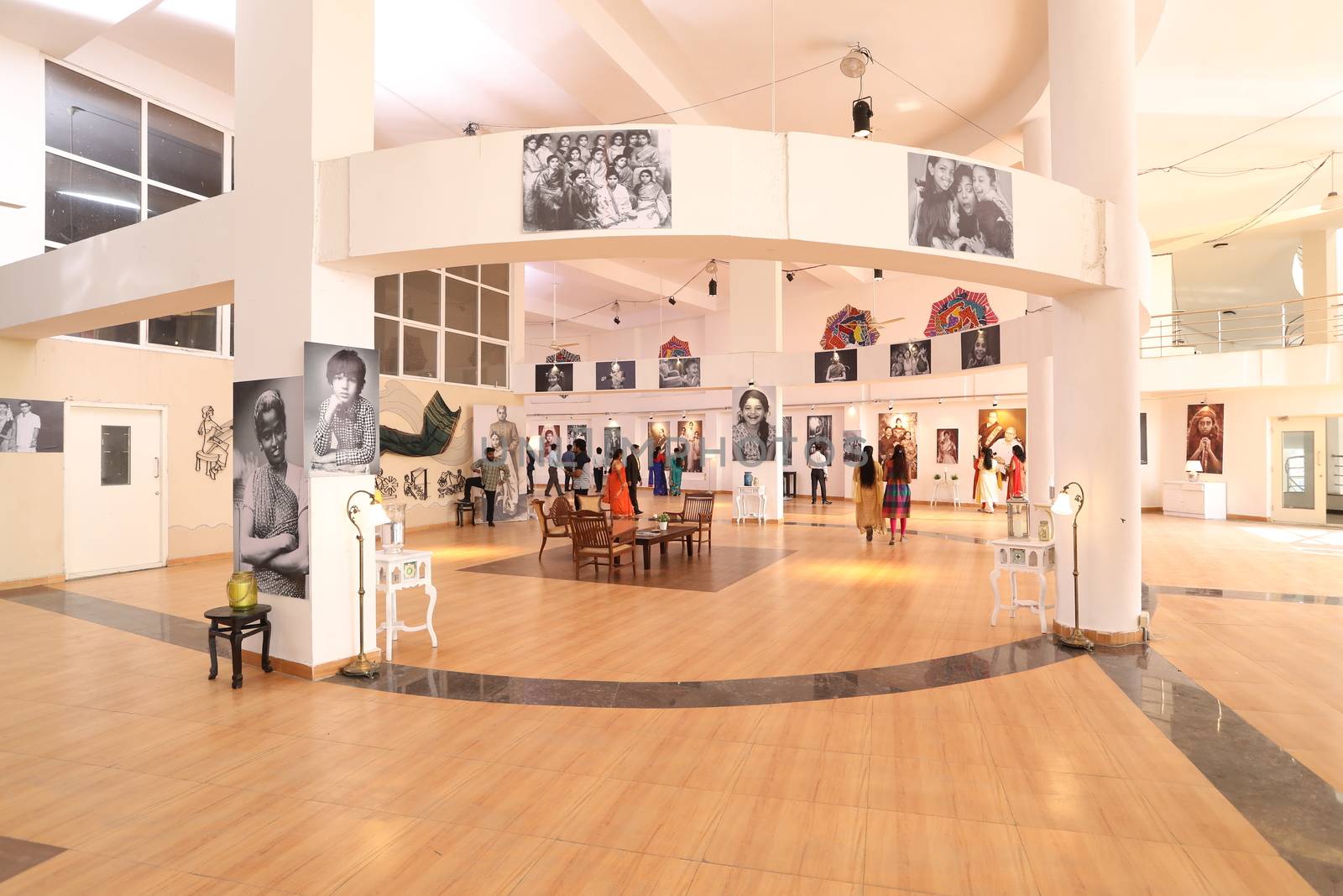 People Visits And See The Photo Exhibition