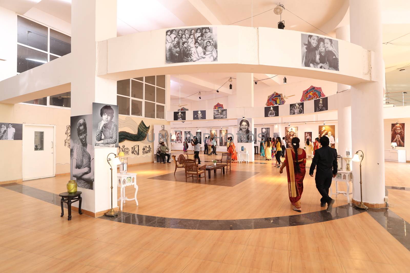 People Visits And See The Photo Exhibition