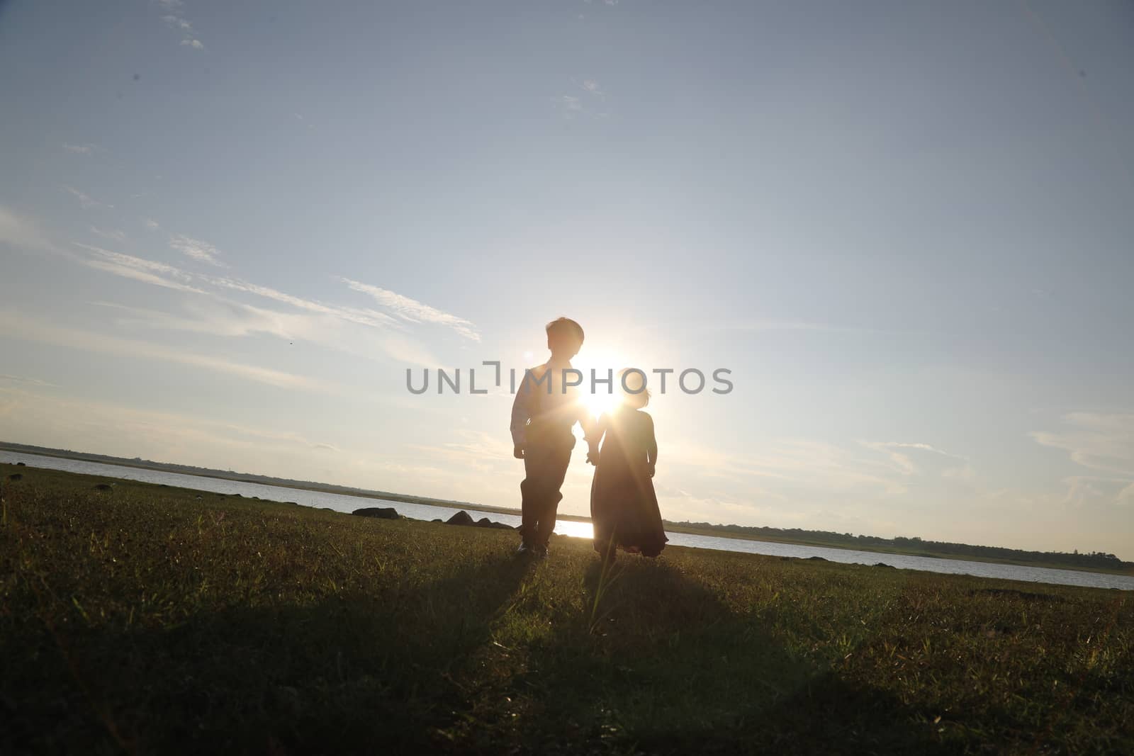 Boy and Girl silhouette