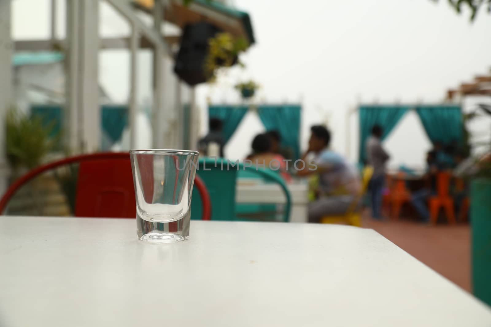 Glass on the table