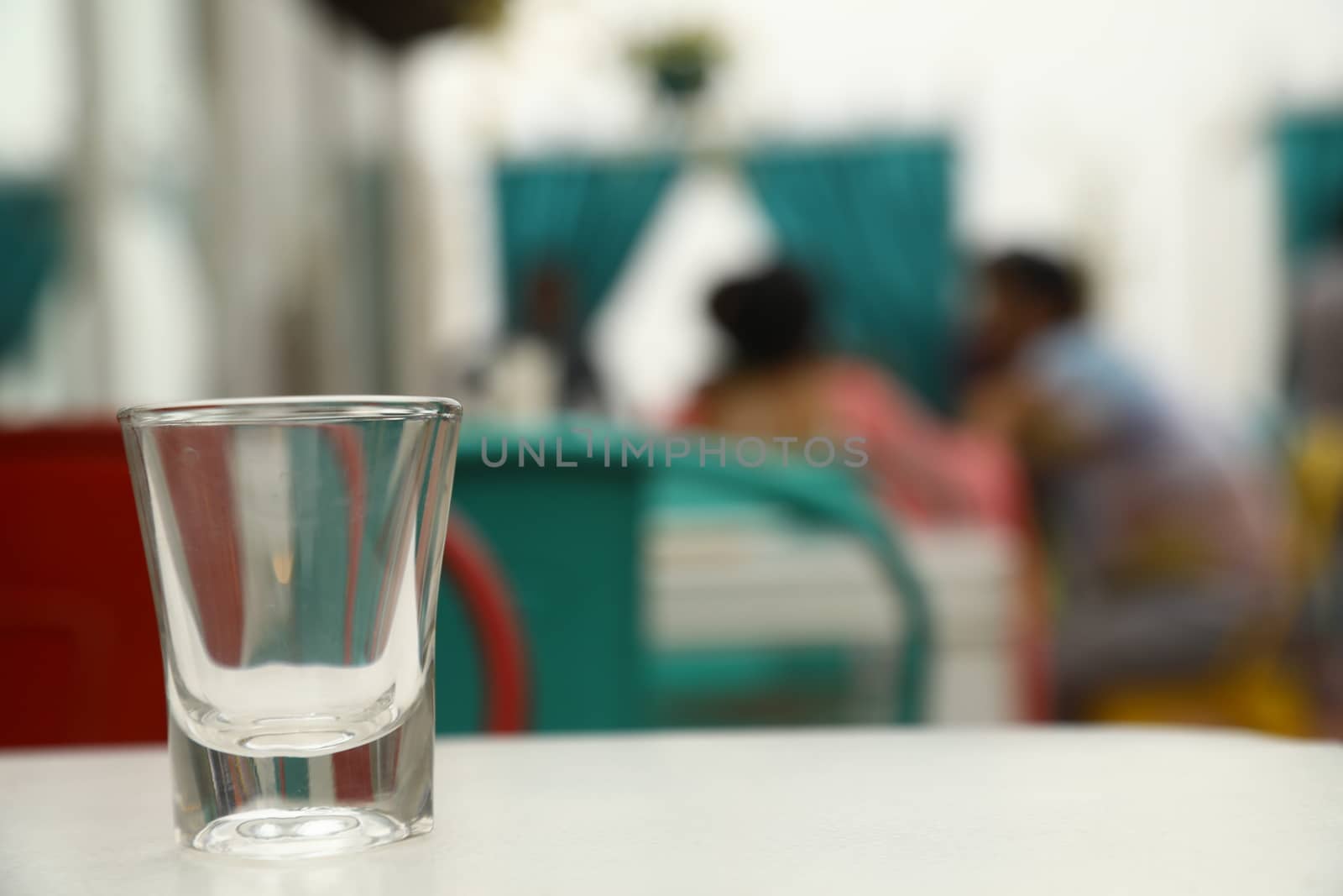 Glass on the table
