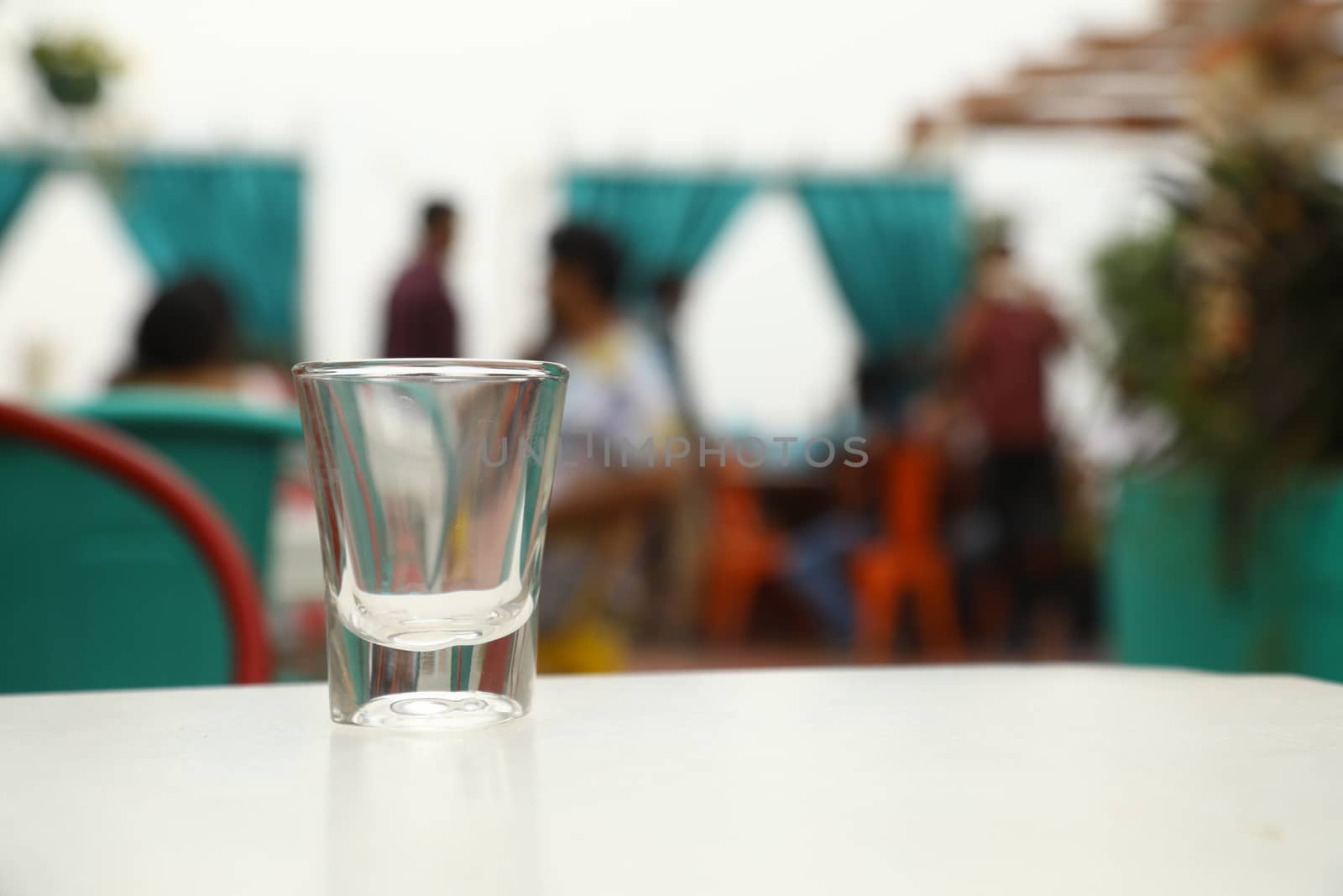 Glass on the table