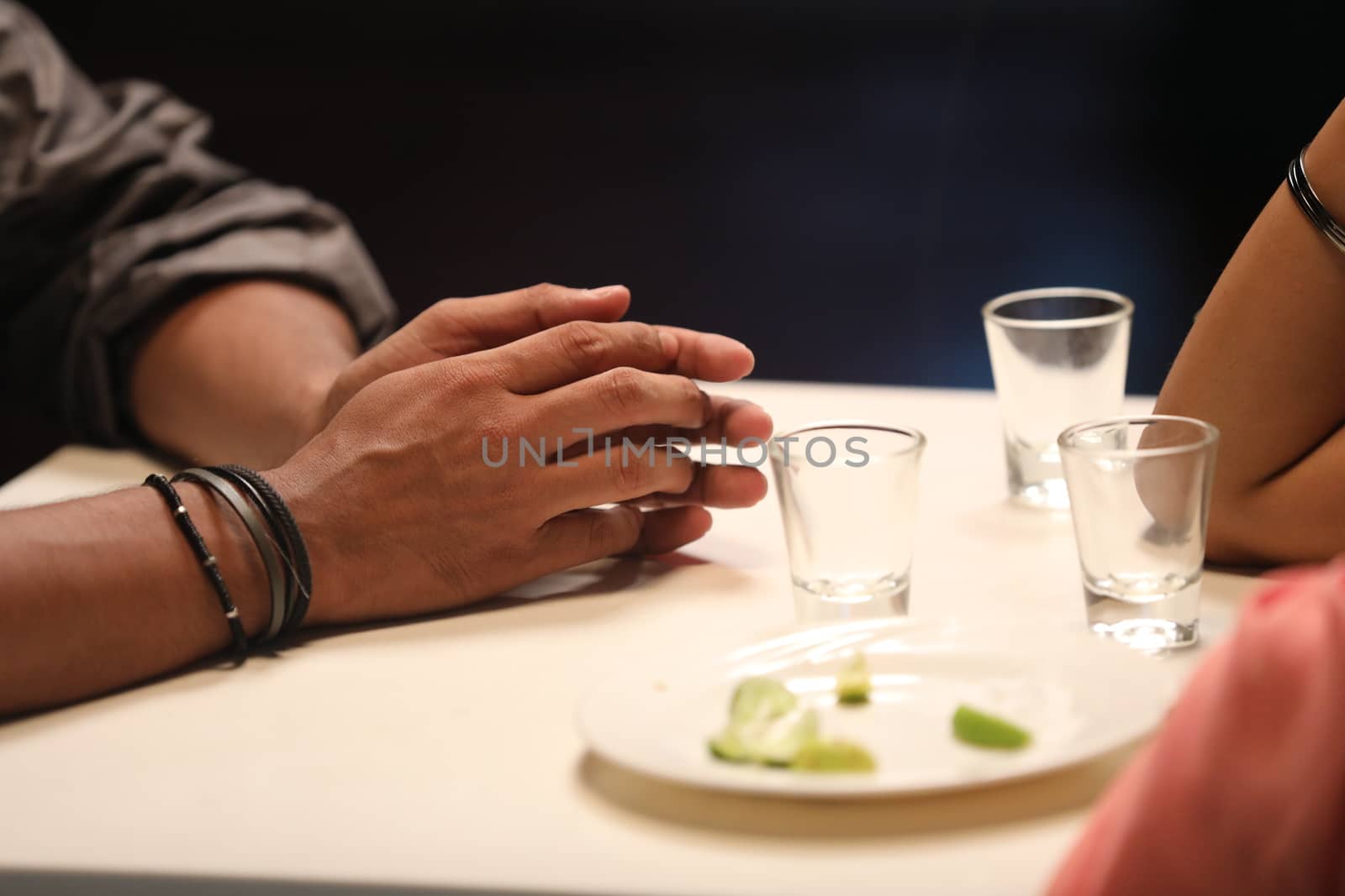 Glass on the table