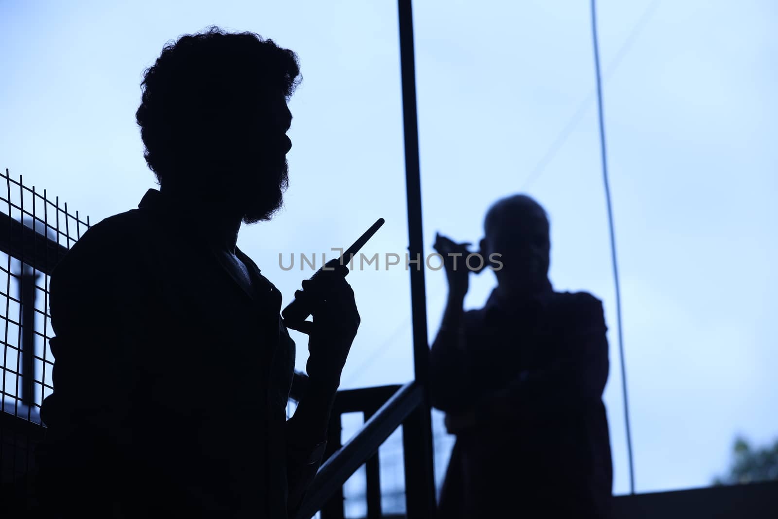 Silhouette of People at work place