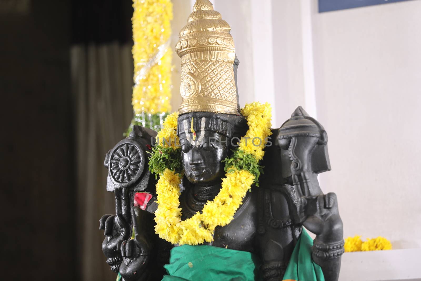 Hindu God Statue in a Temple