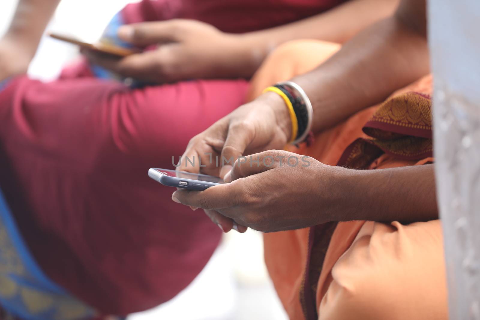 Male Model hands with cell phone