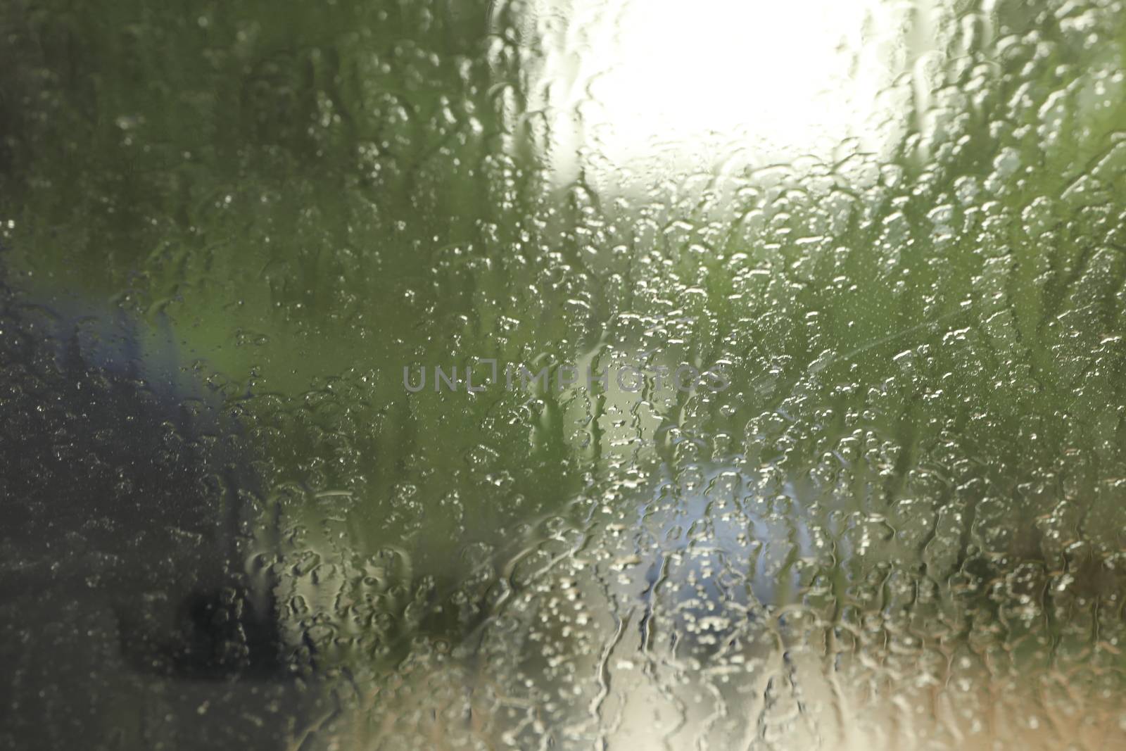 water drops on the glass