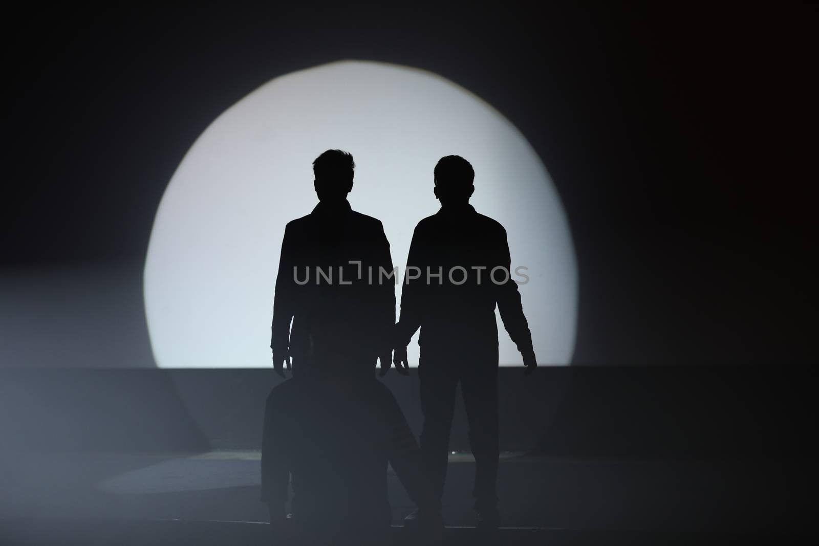 People Silhouette on a stage