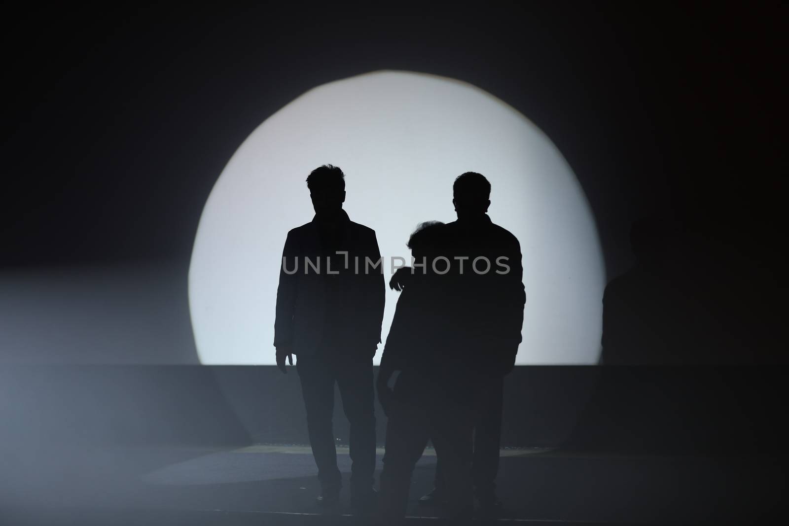 People Silhouette on a stage