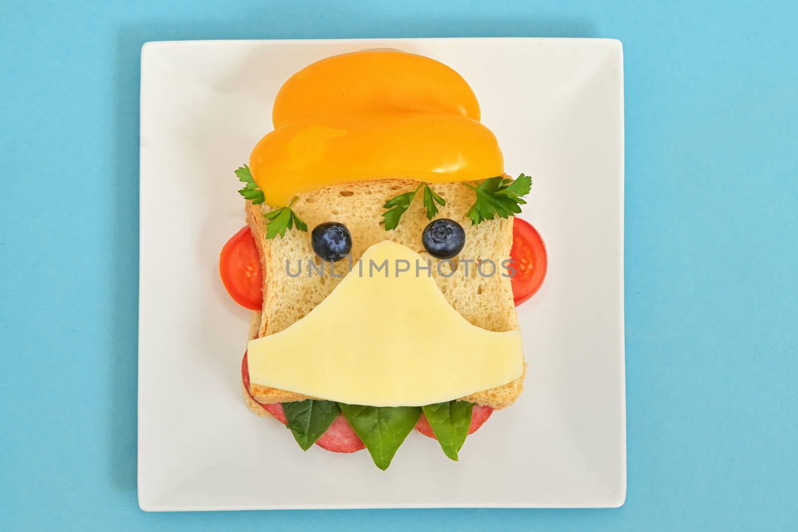 Creative Children's Breakfast With Worker Face  by mady70