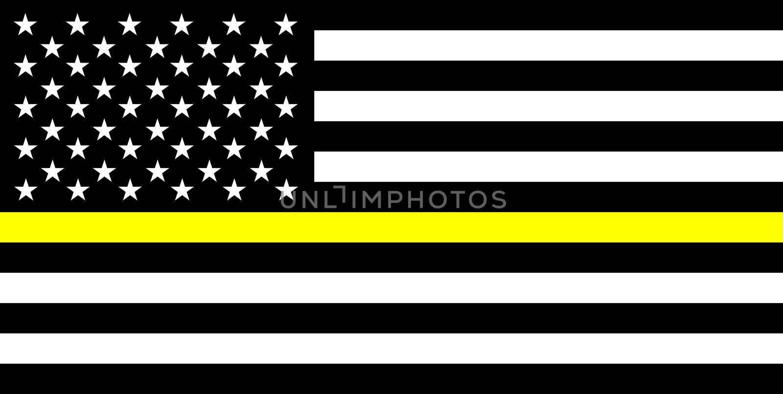 thin yellow line flag Dispatchers security symbol