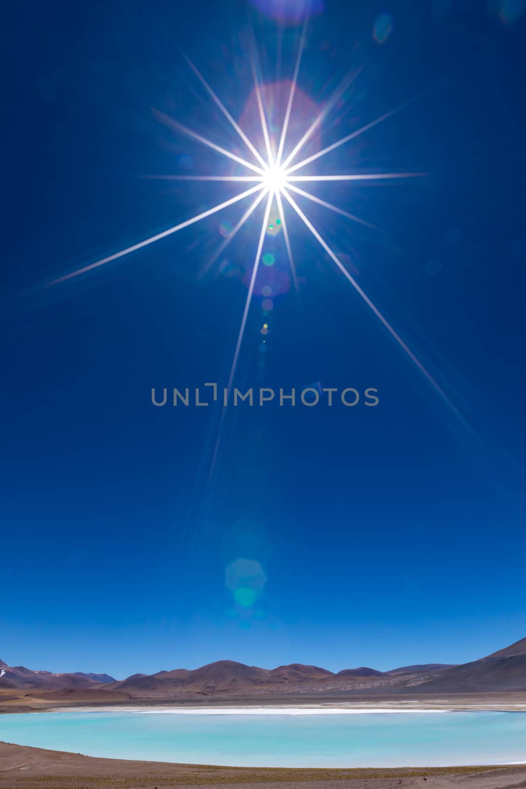 Atacama Desert, Chile. Salar Aguas Calientes. Lake Tuyacto. South America.