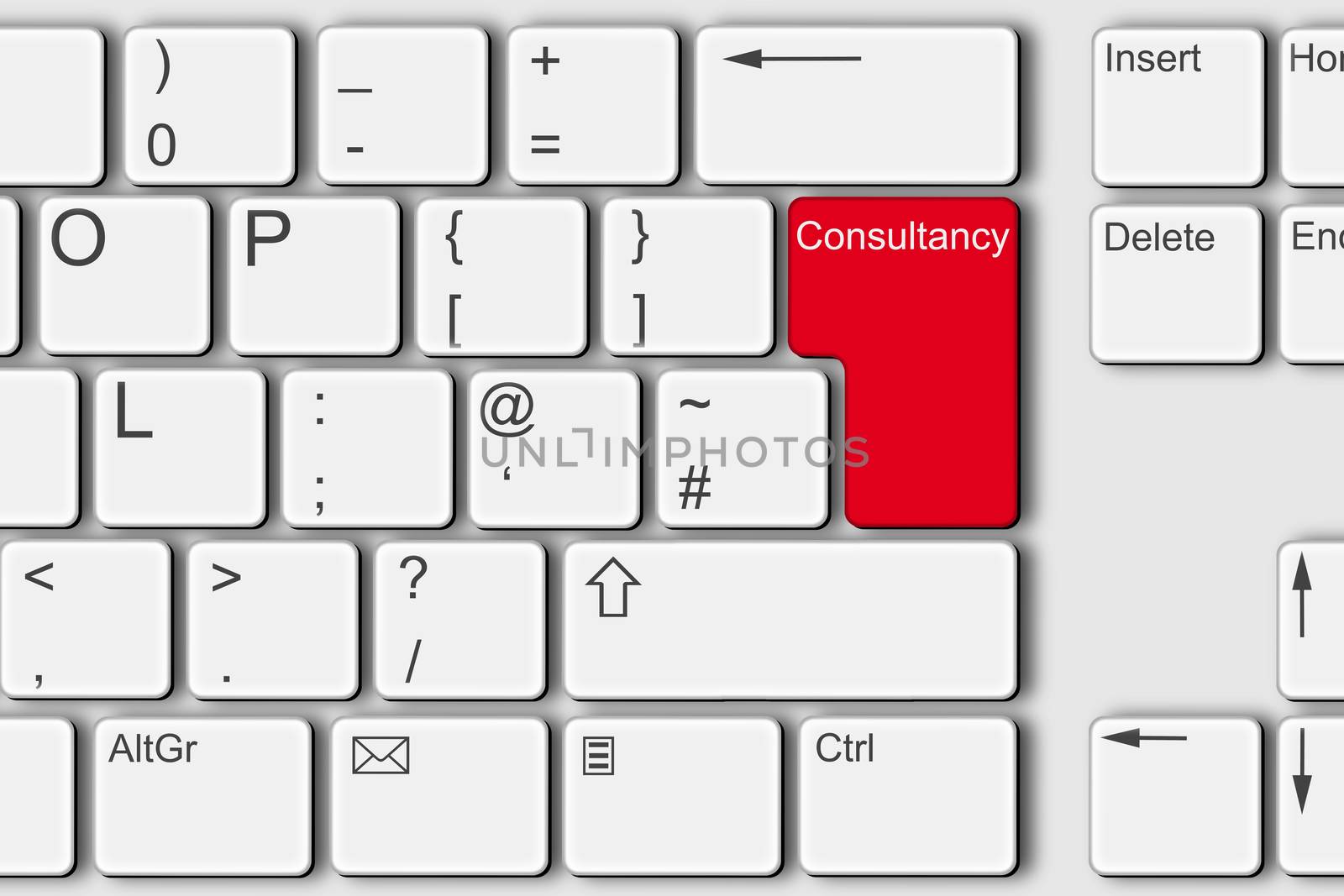 A Consultancy concept PC computer keyboard illustration