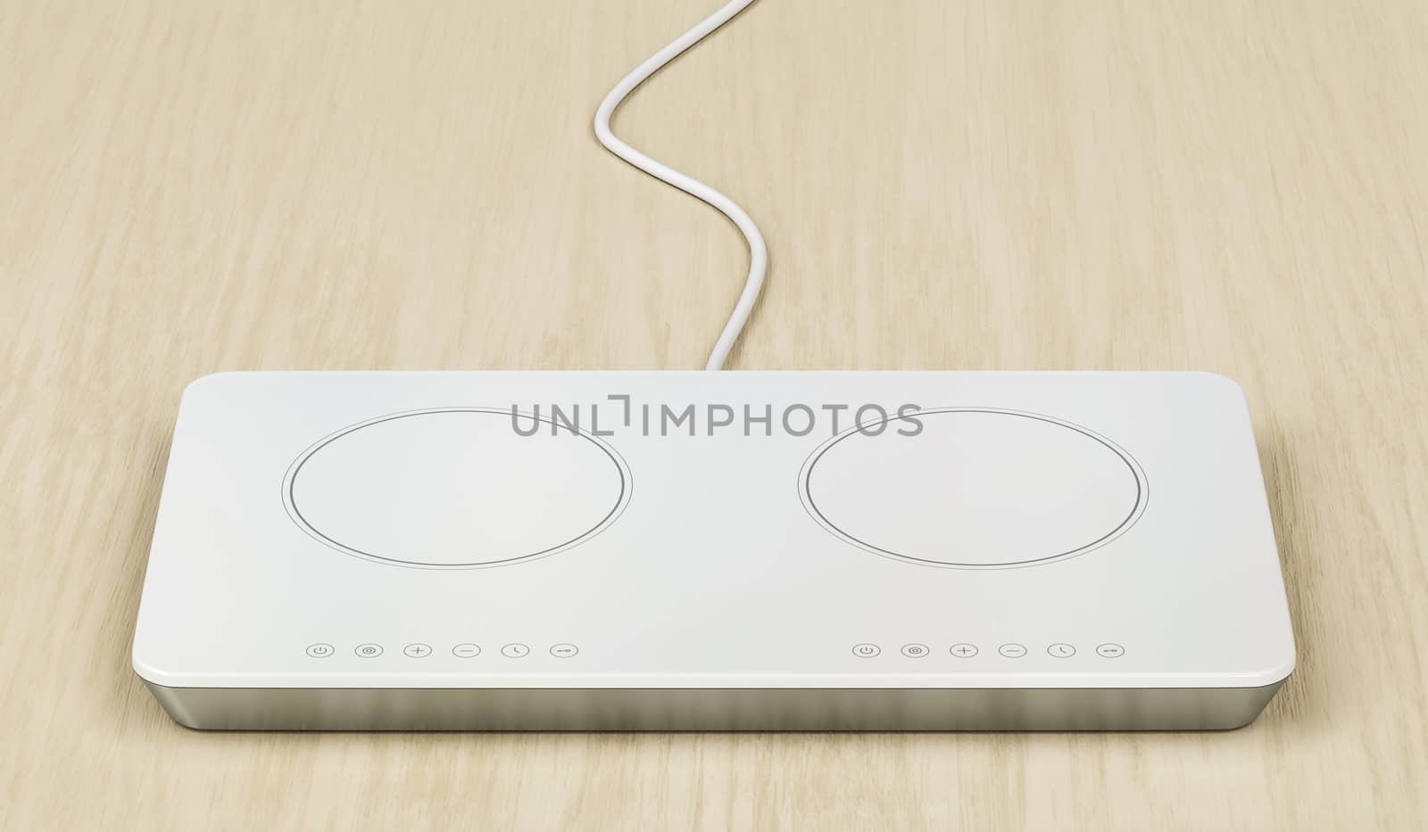 White induction cooktop by magraphics