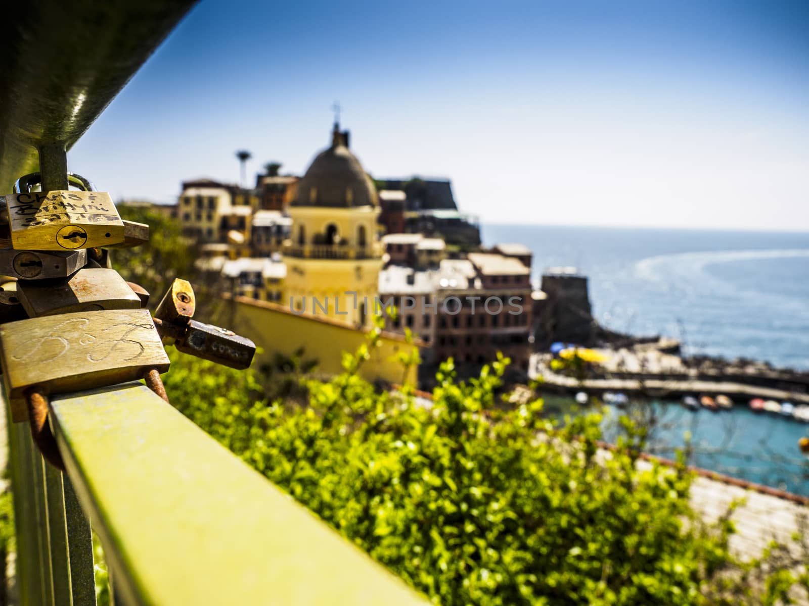 beautiful panorama of National park of Cinque Terre in Liguria, Italy.