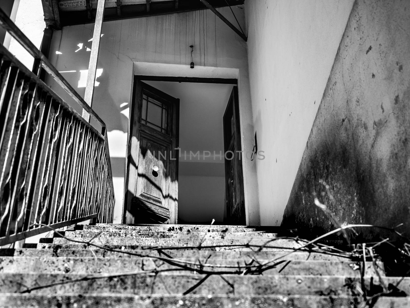 Italian village abandoned after a big earthquake in the center of Italy on 2008.