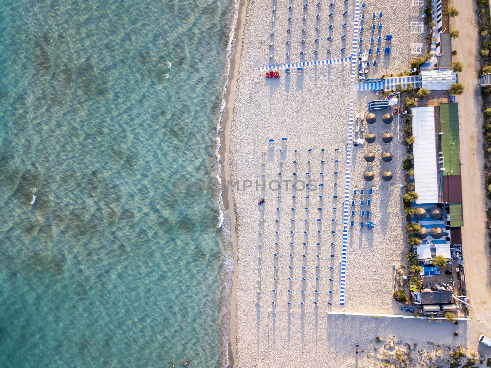 Puglia, Taranto coastline, view from a drone.