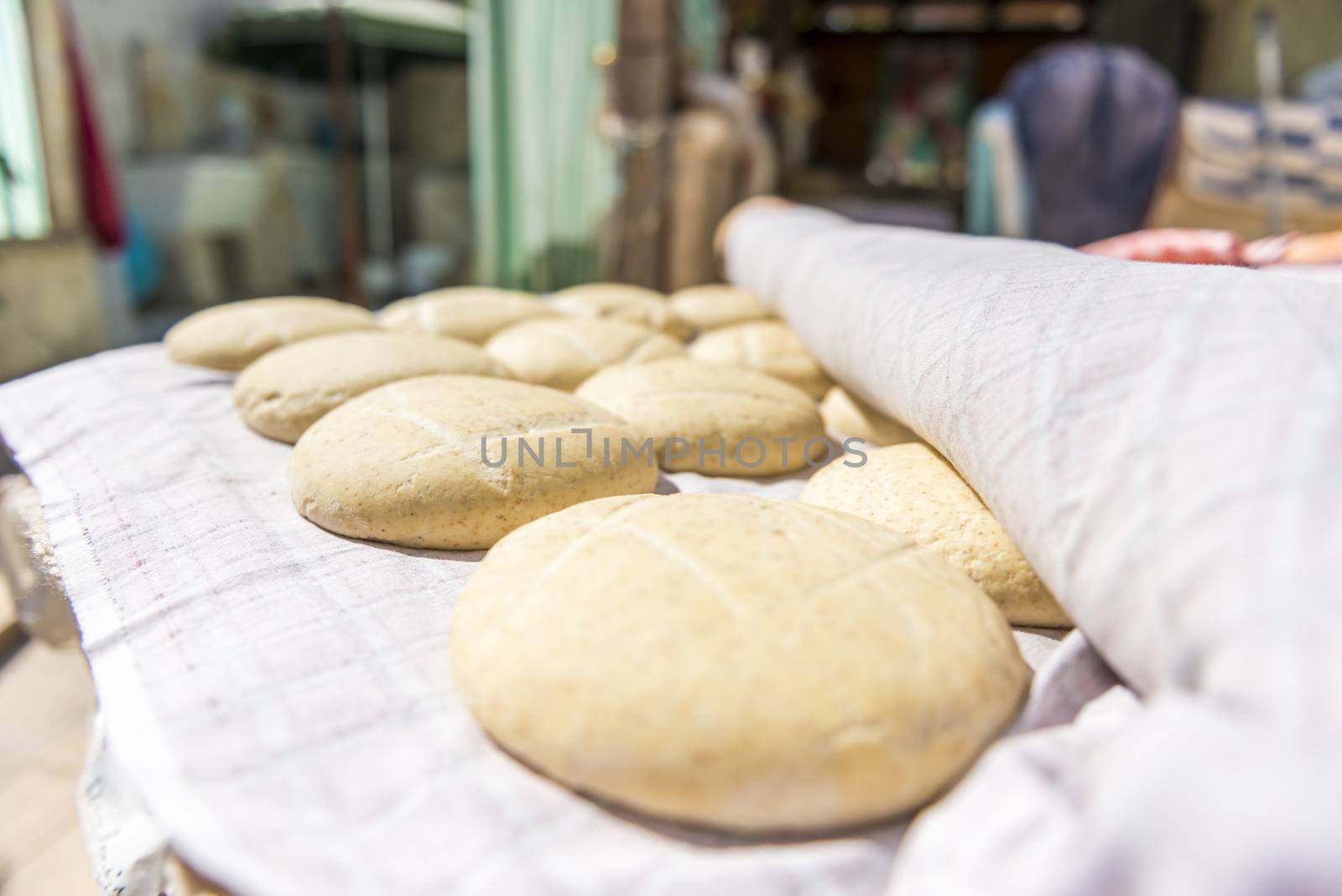 bread preparation handmade, an italian typical recipes.