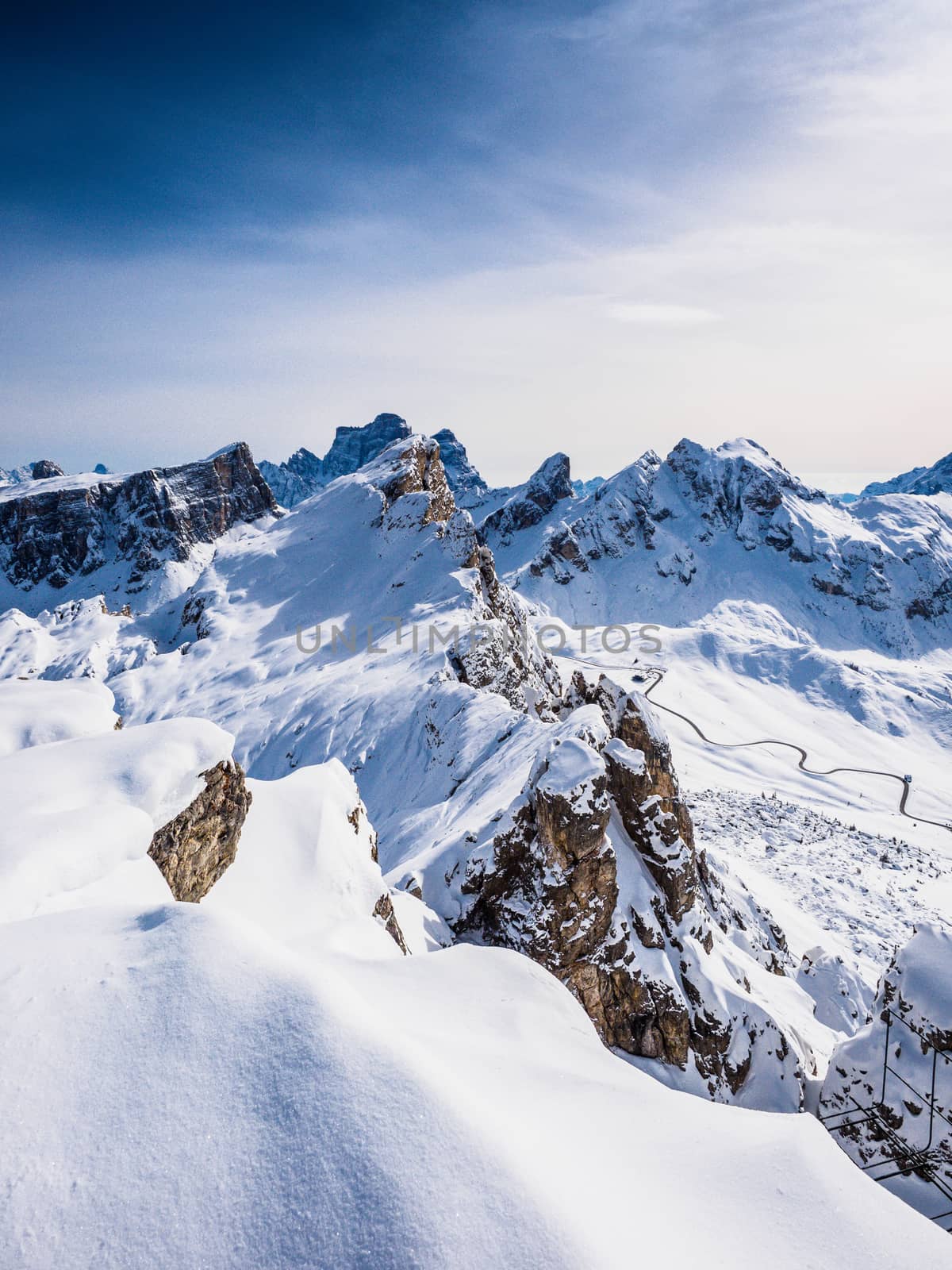 Dolomites. panorama of the Italian Alps