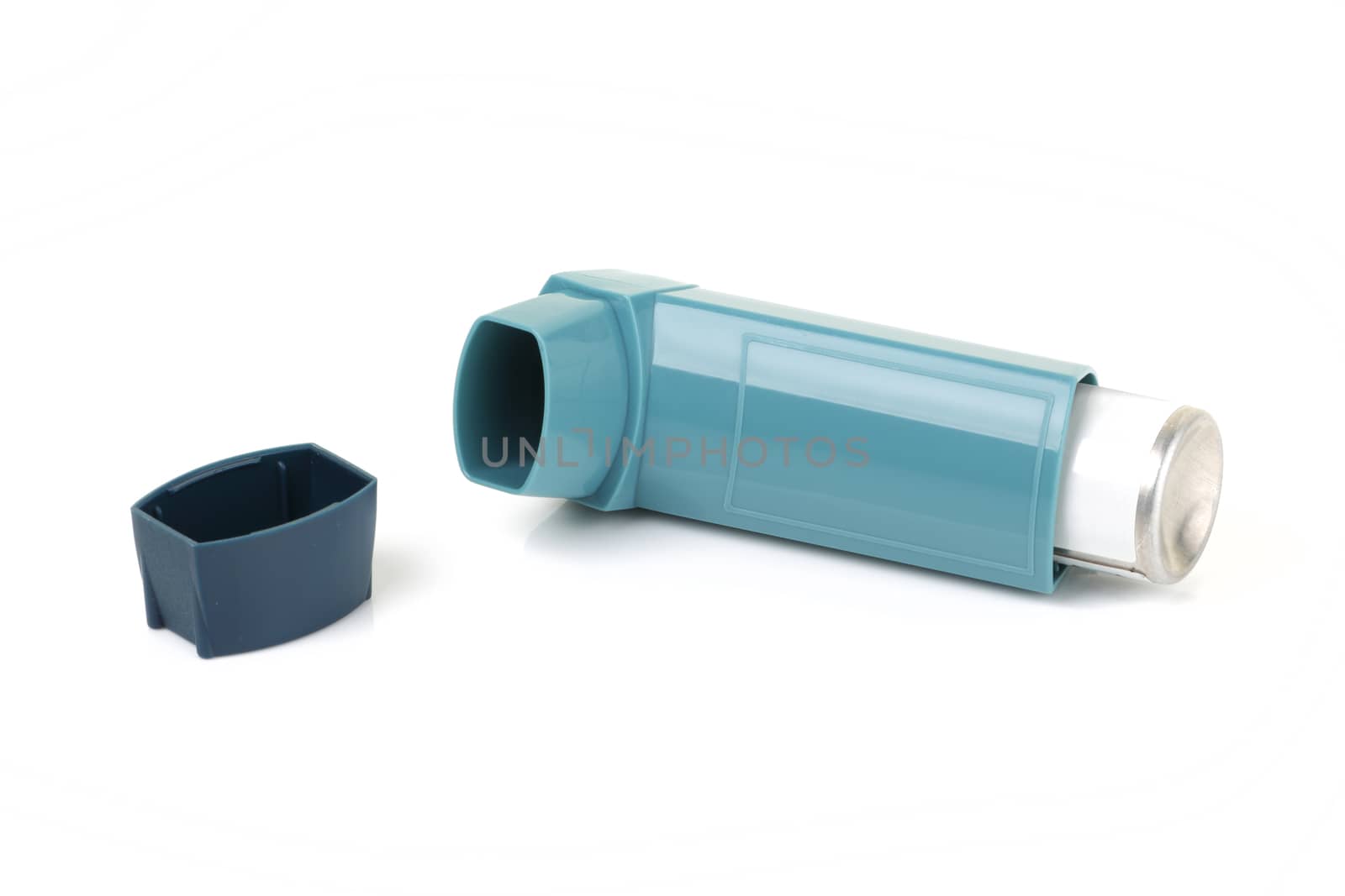 An asthma nebuliser with lid isolated on white