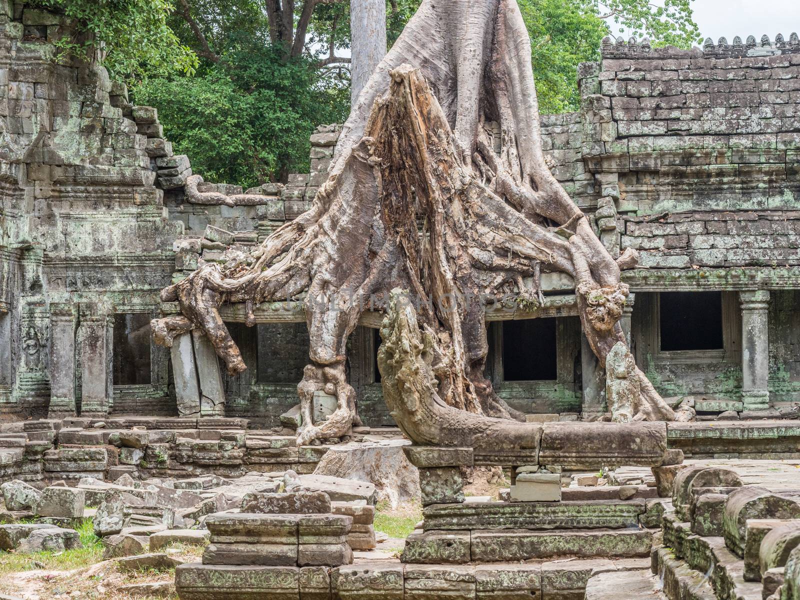 detail of Cambodia's Angkor wat temples