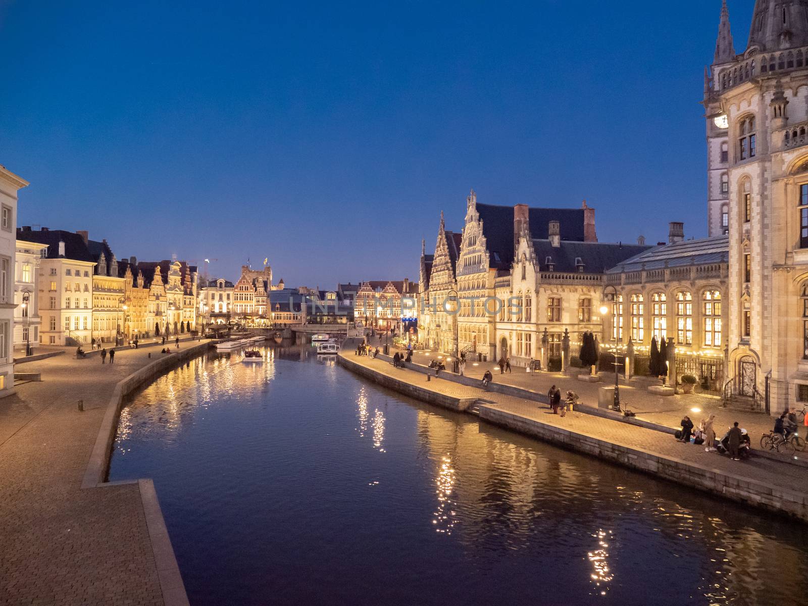 guild houses of Ghent by the canal