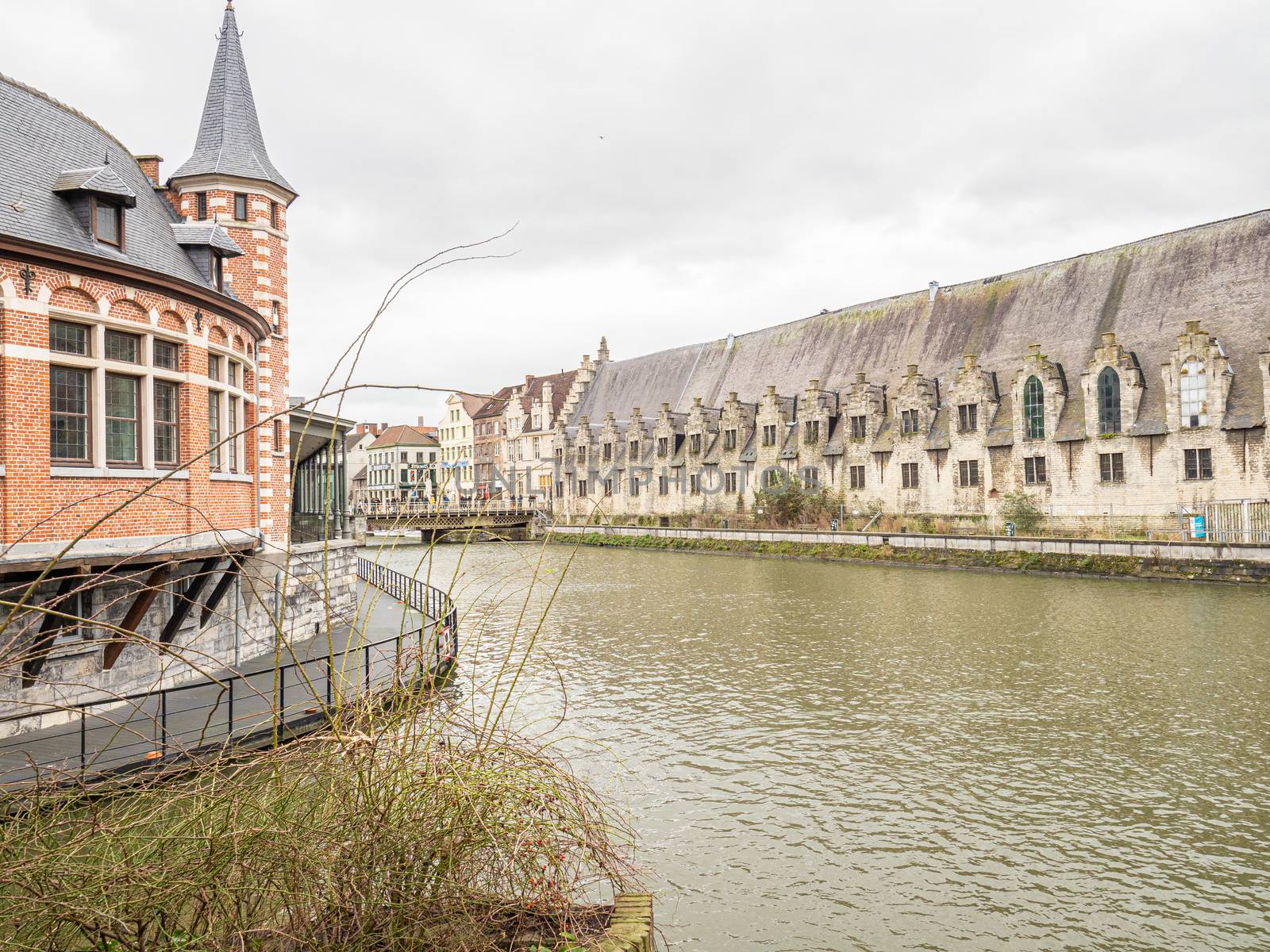 guild houses of Ghent by the canal