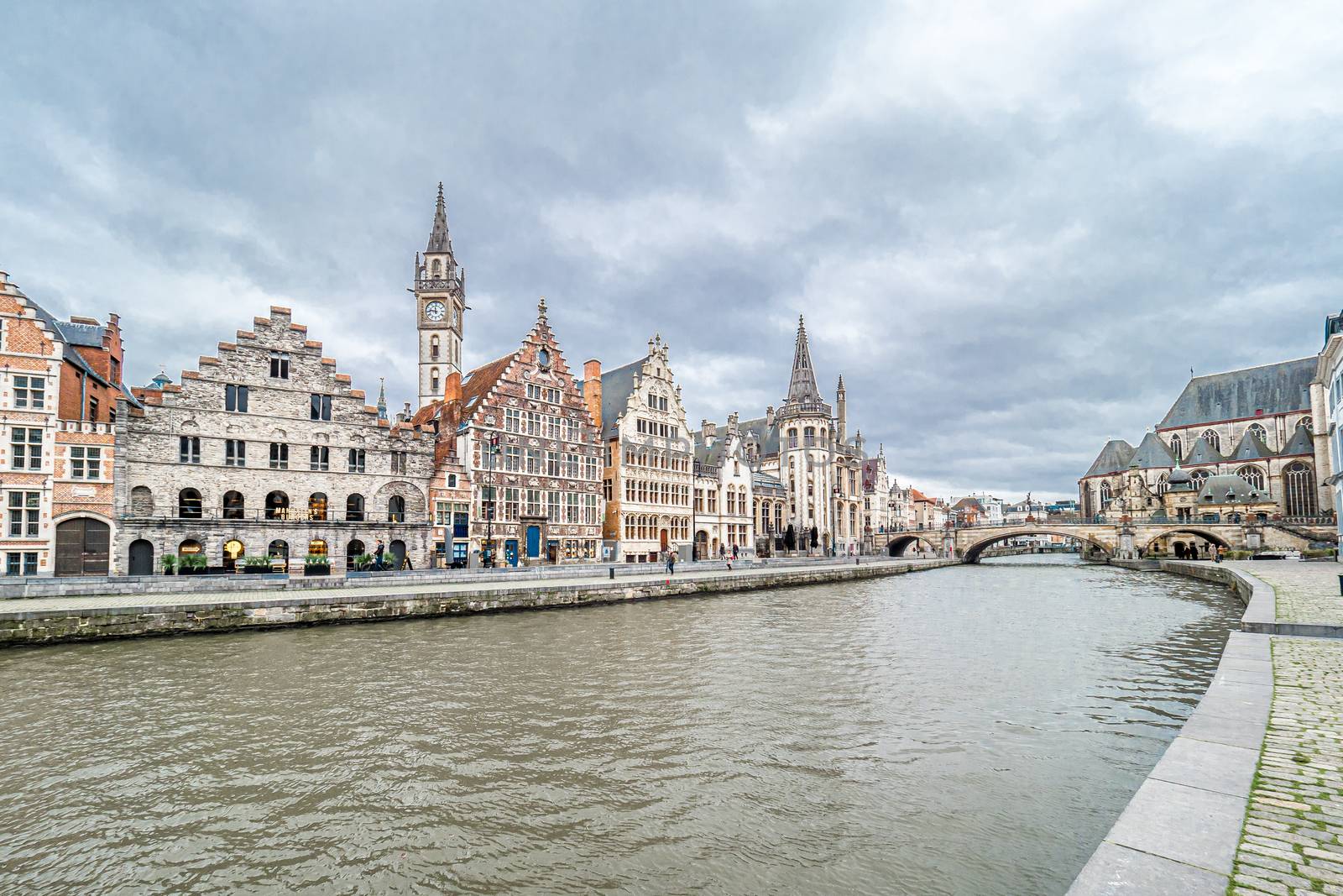 guild houses of Ghent by the canal