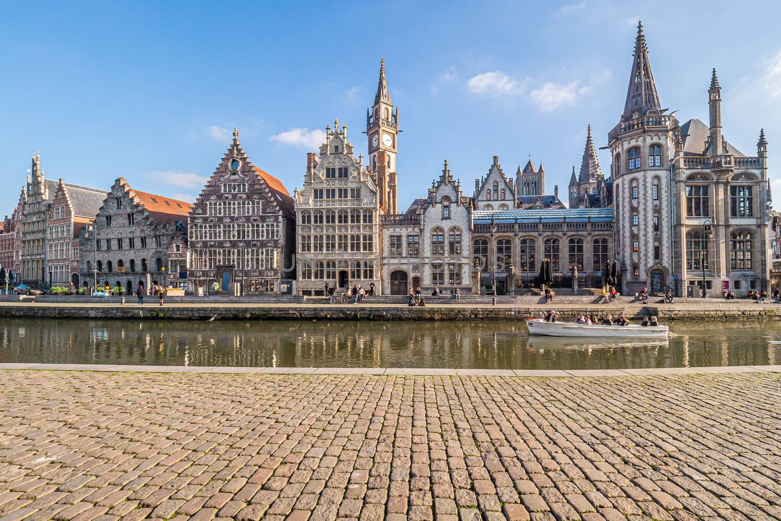 guild houses of Ghent by the canal