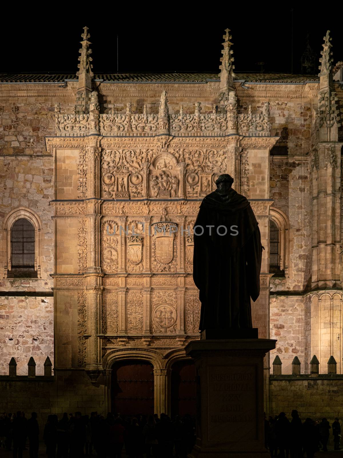 night image of the University of Salamanca