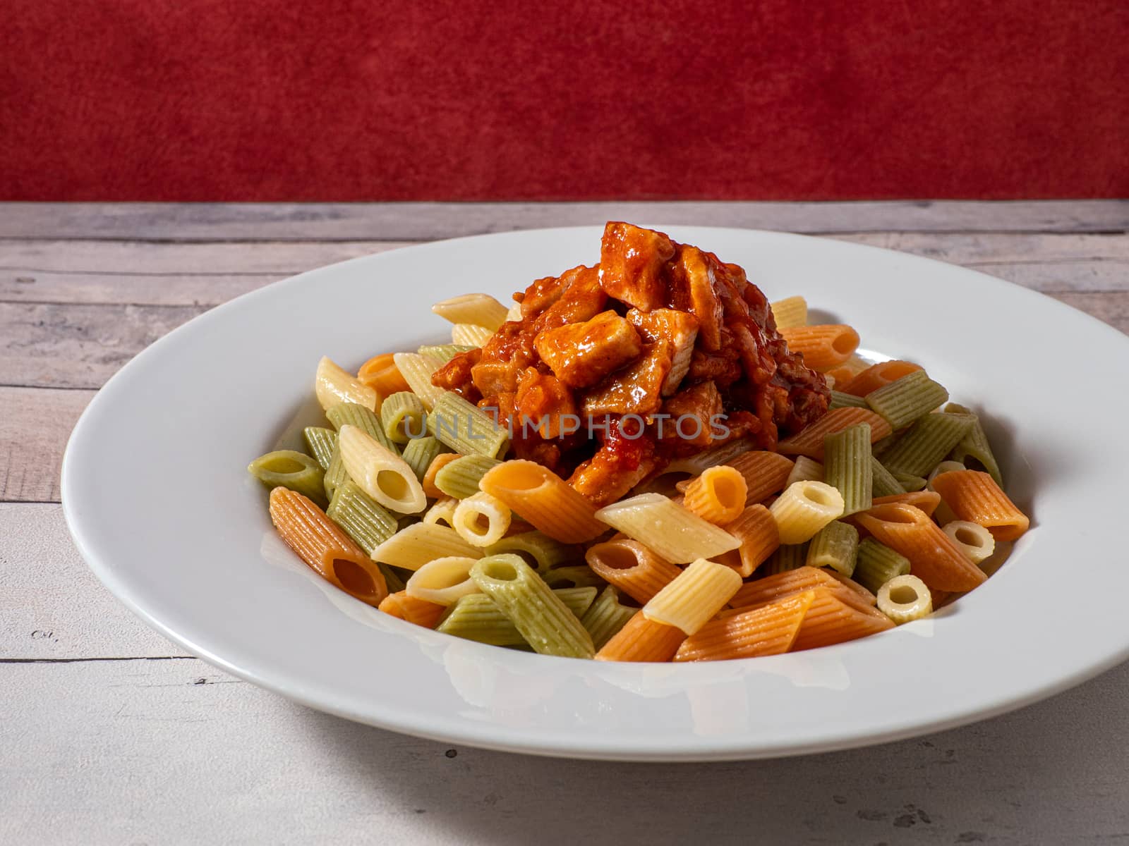 macaroni dish with bolognese sauce
