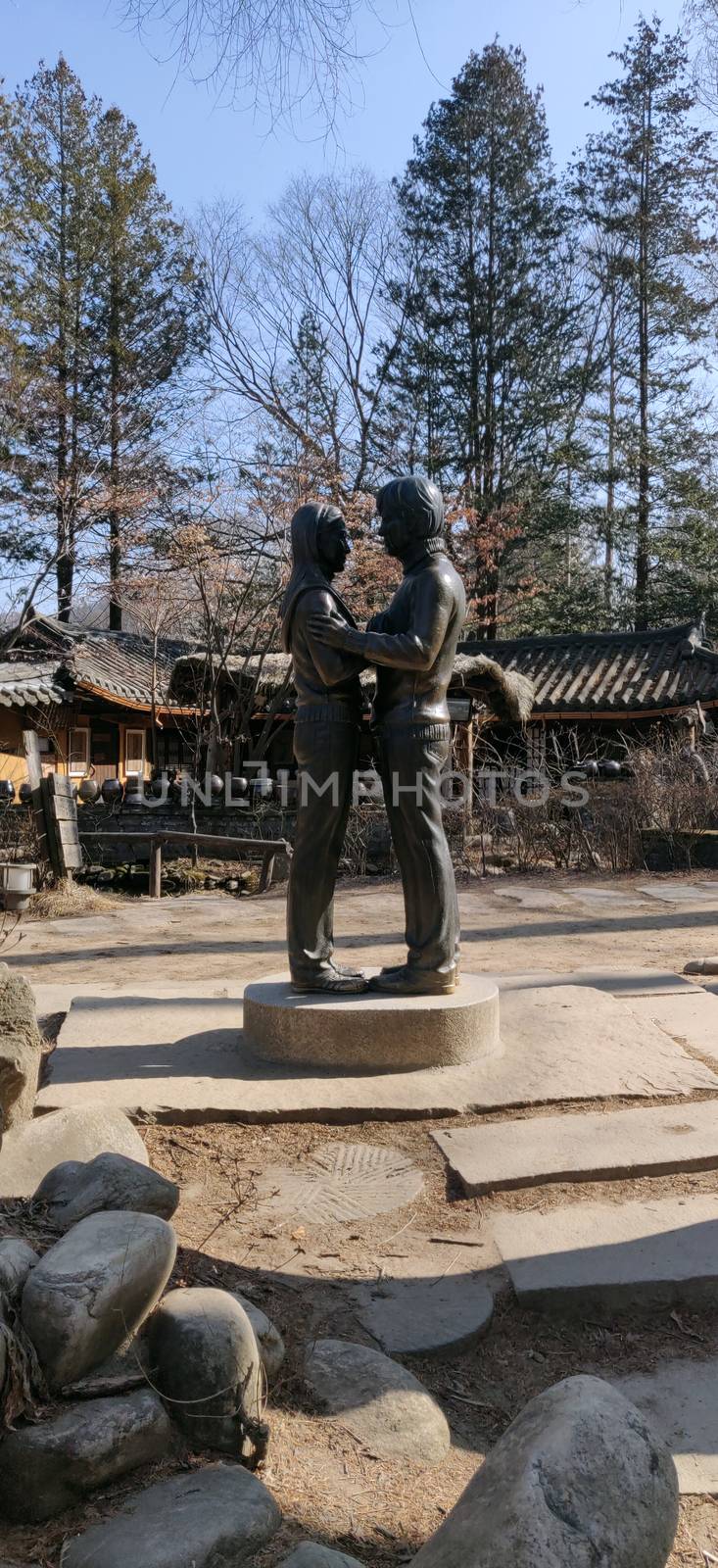 Winter Sonata love statue in Nami Island, South Korea