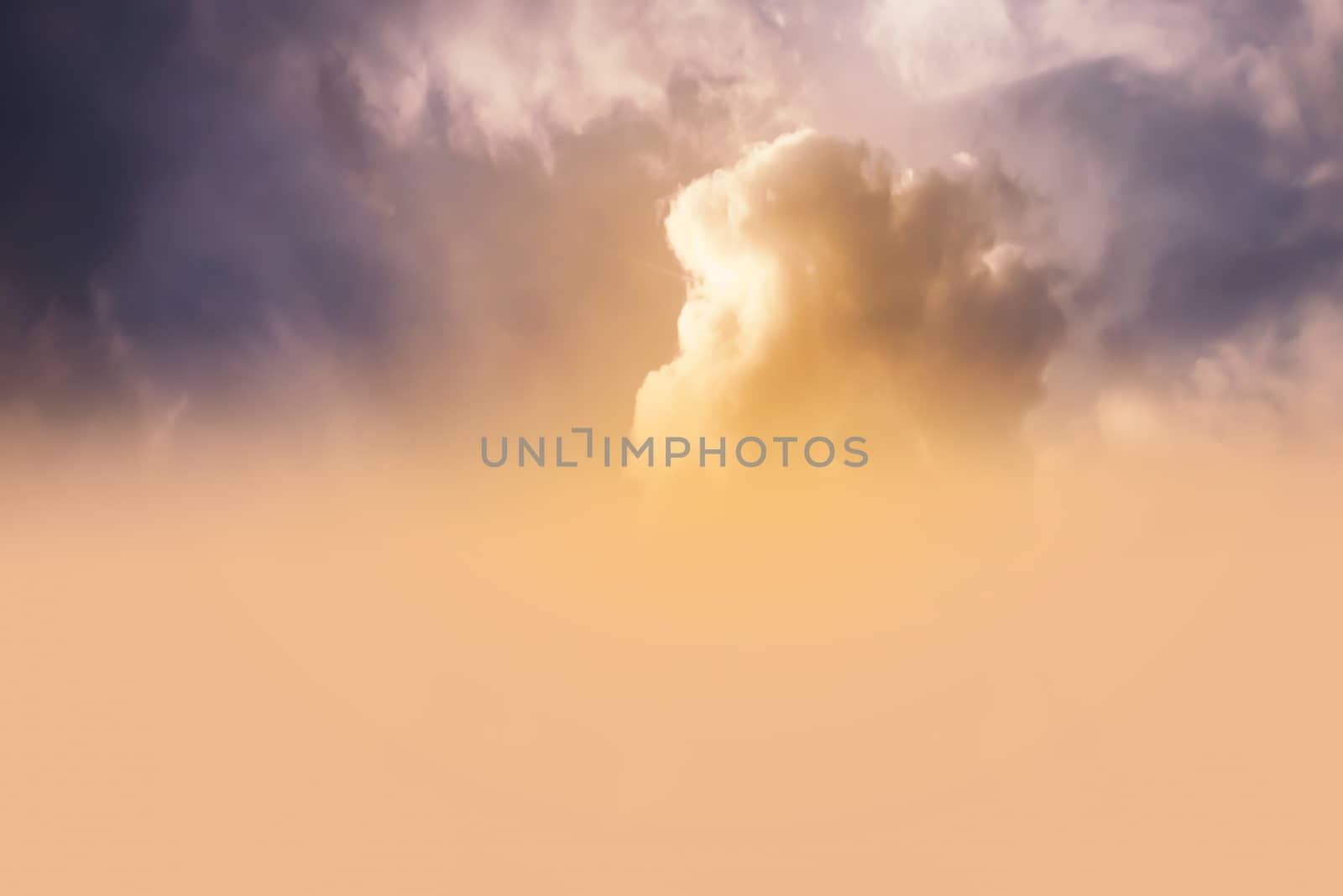 Dramatic sky background with text space in bottom