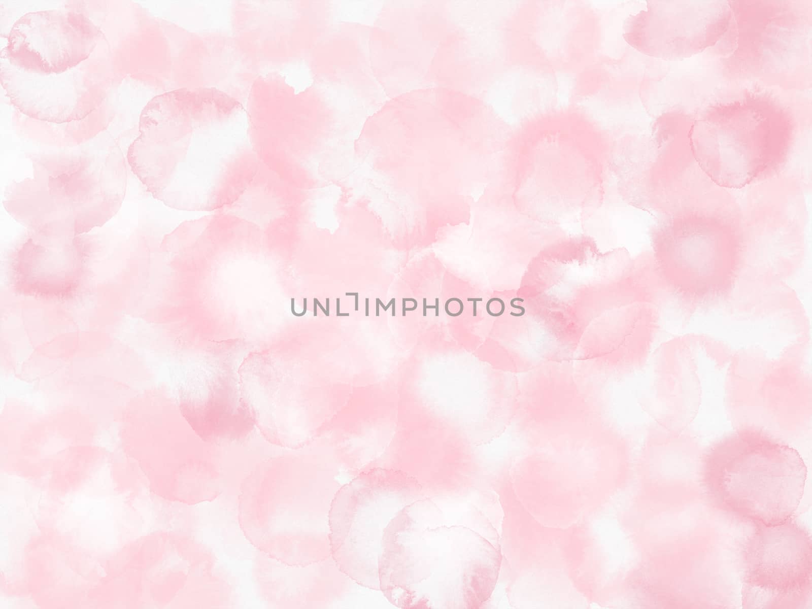 Abstract background with wet pink splashes.Watercolor style with gentle blots and stains.