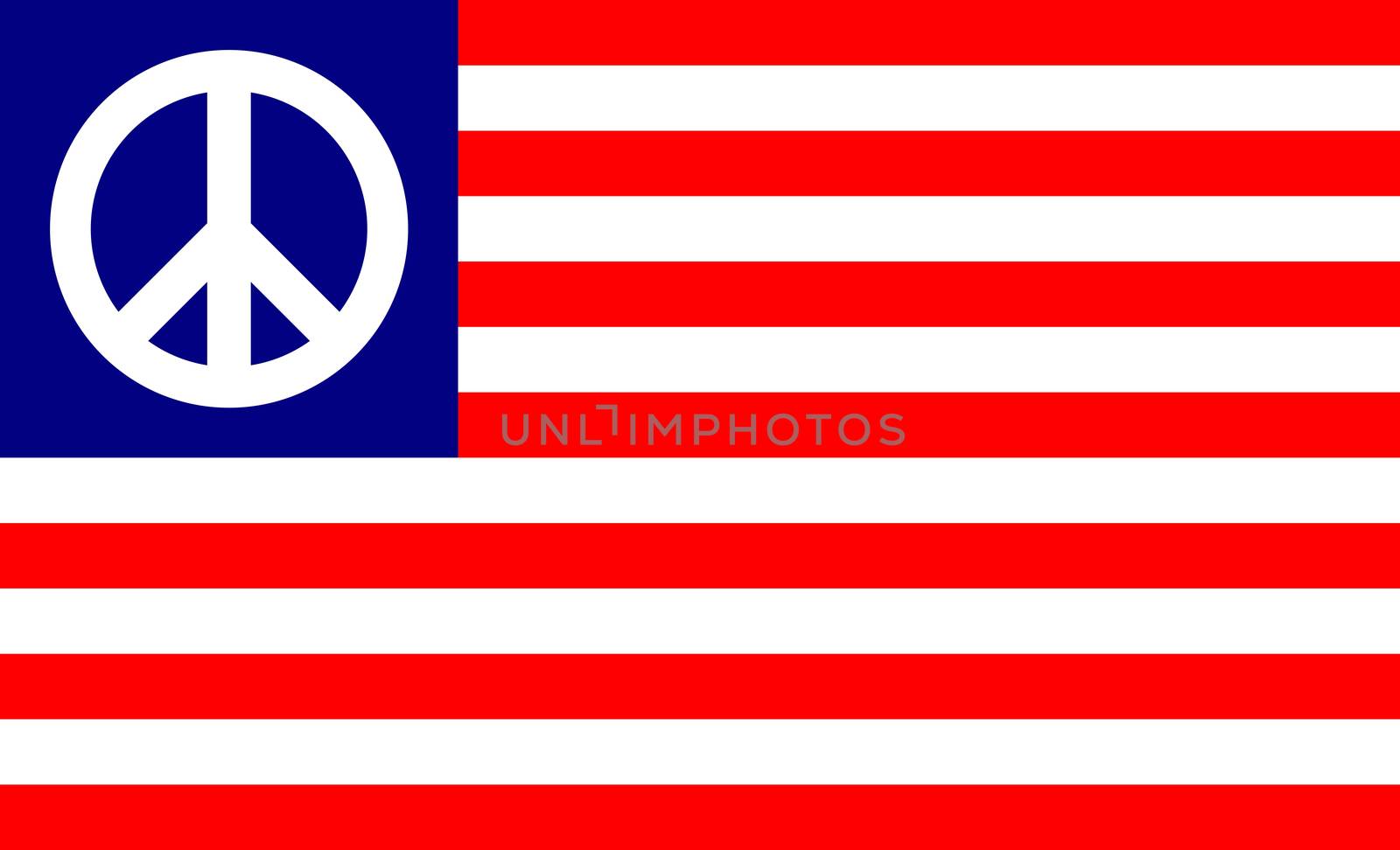 united states of america peace flag symbol illustration