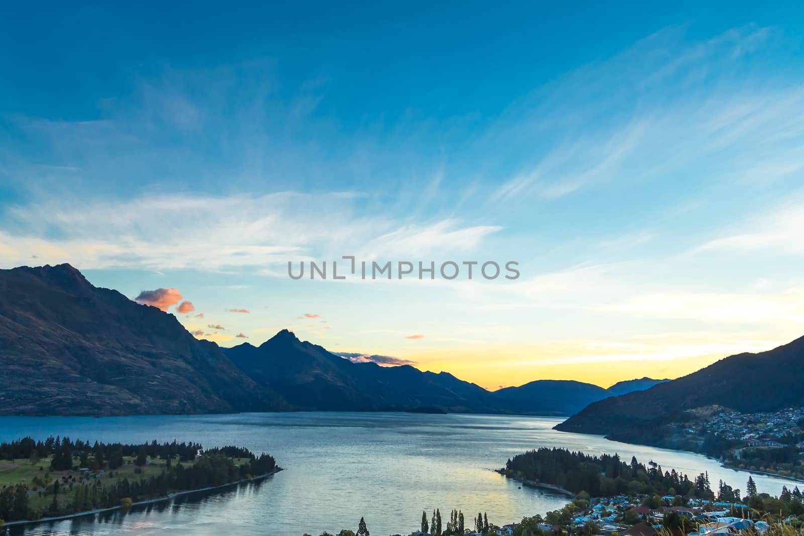 Queenstown in New Zealand. The city of adventure and nature.