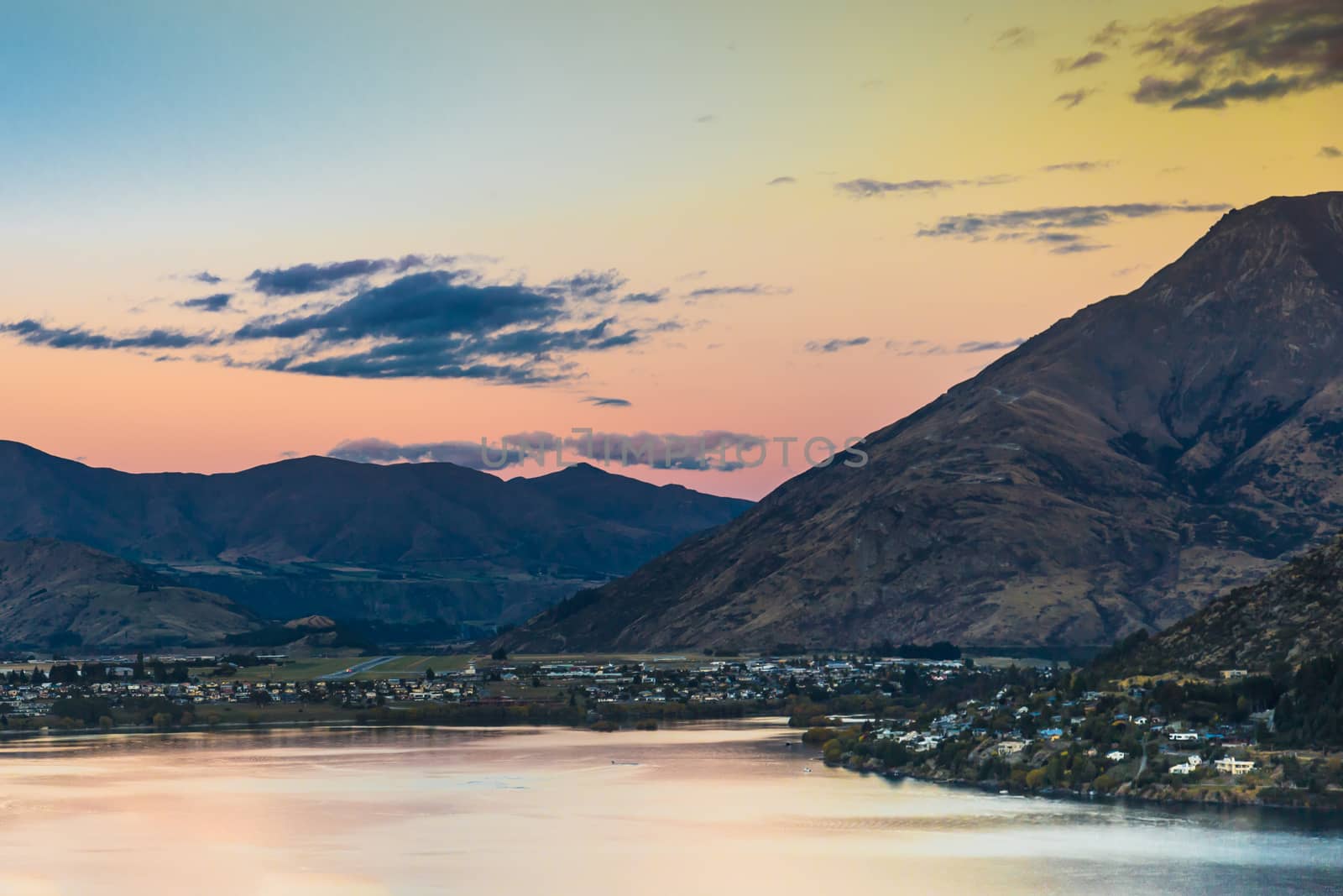 Queenstown in New Zealand. The city of adventure and nature.