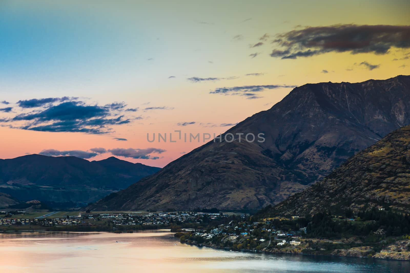 Queenstown in New Zealand. The city of adventure and nature.