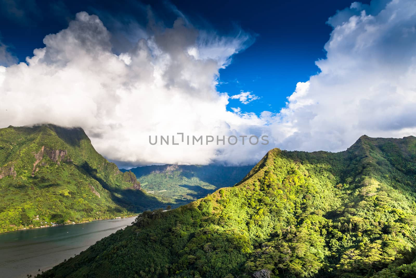 Moorea Island in the French Polynesia.