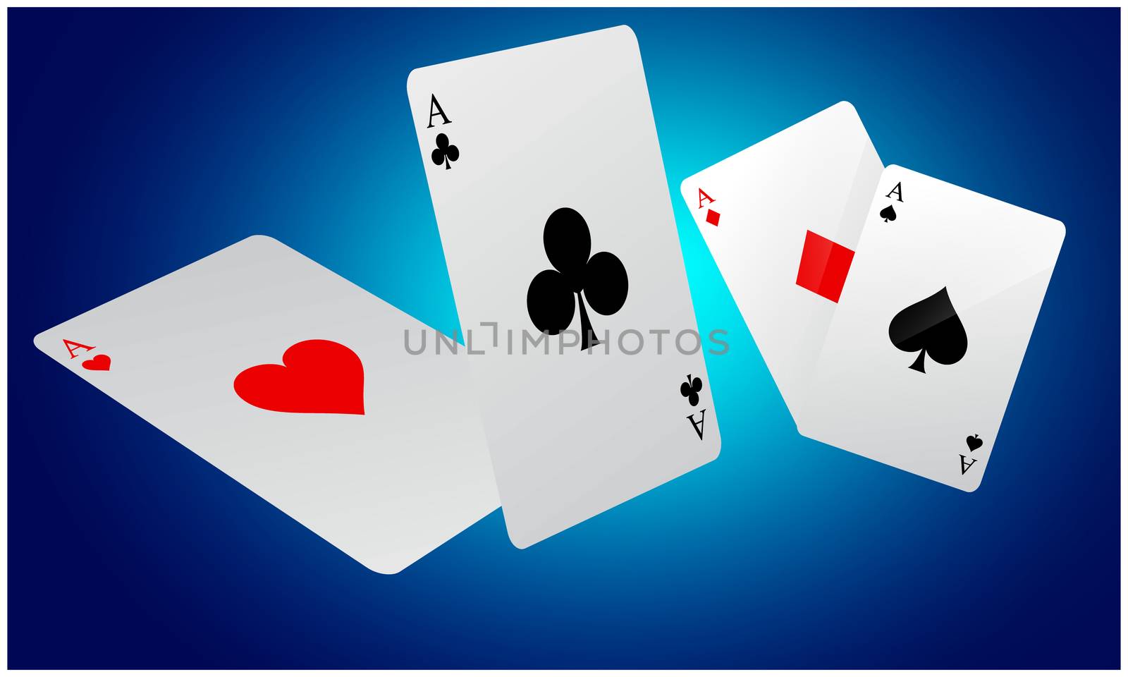 collection of four aces on abstract background by aanavcreationsplus