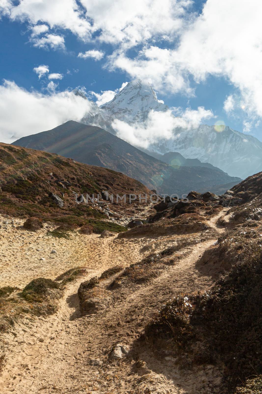 Ama Dablam Mountain. Trekking Everest Base Camp. Nepal. Asia.