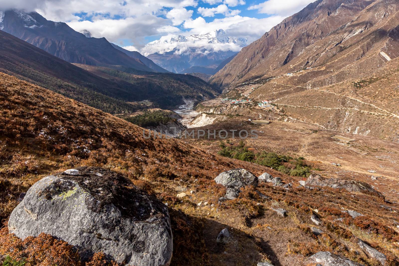 Ama Dablam Mountain. Trekking Everest Base Camp. Nepal. Asia.