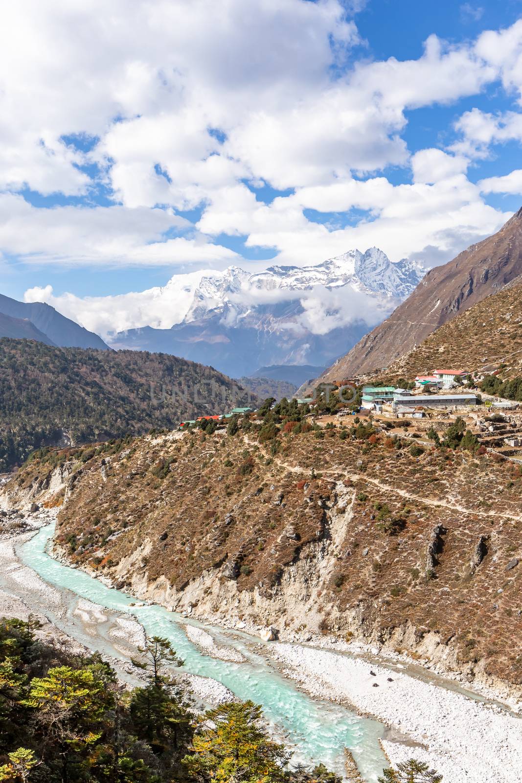 Ama Dablam Mountain. Trekking Everest Base Camp. Nepal. Asia.