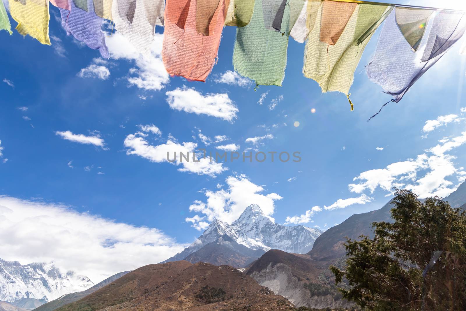 Ama Dablam Mountain. Trekking Everest Base Camp. Nepal. Asia.