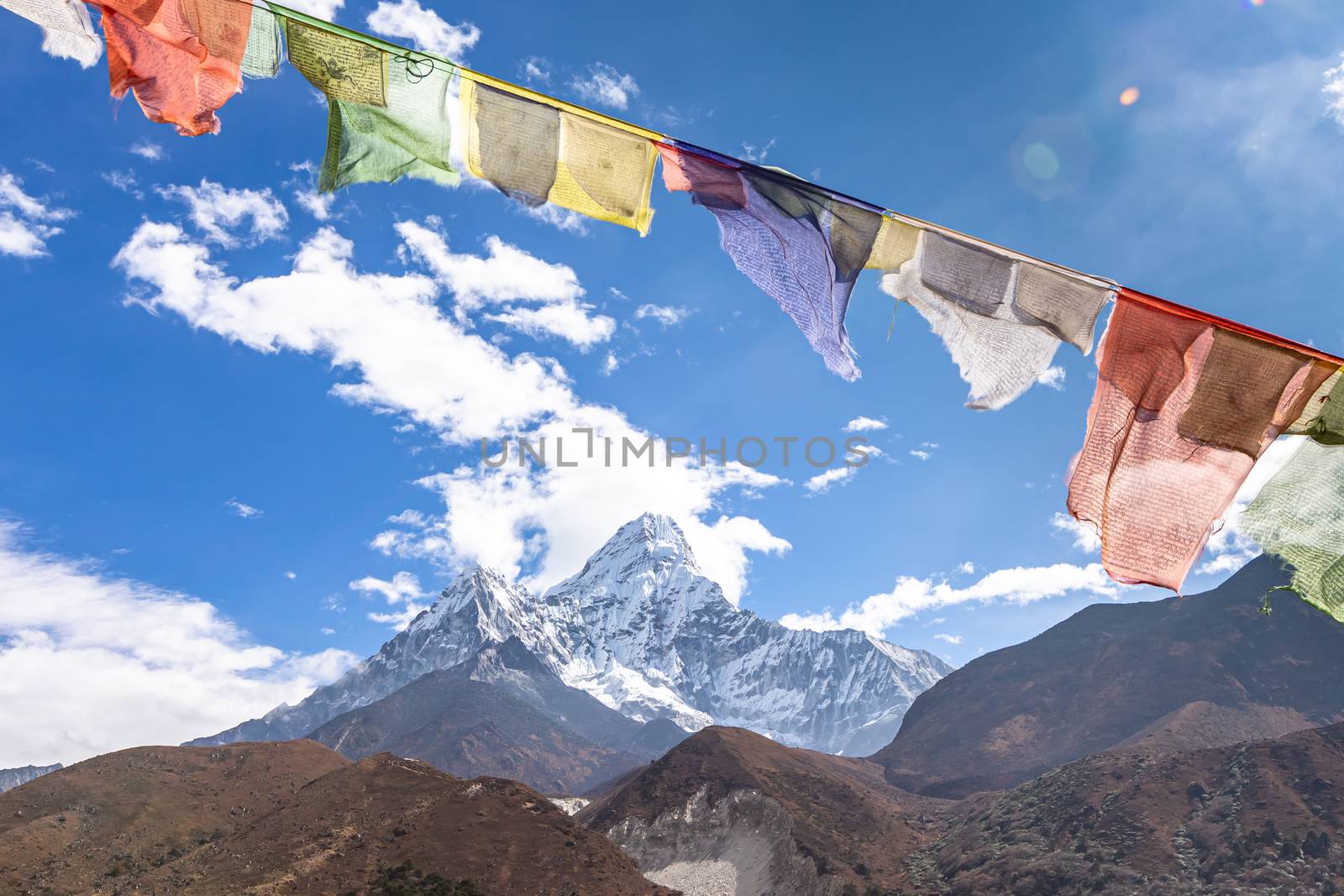 Ama Dablam Mountain. Trekking Everest Base Camp. Nepal. Asia.