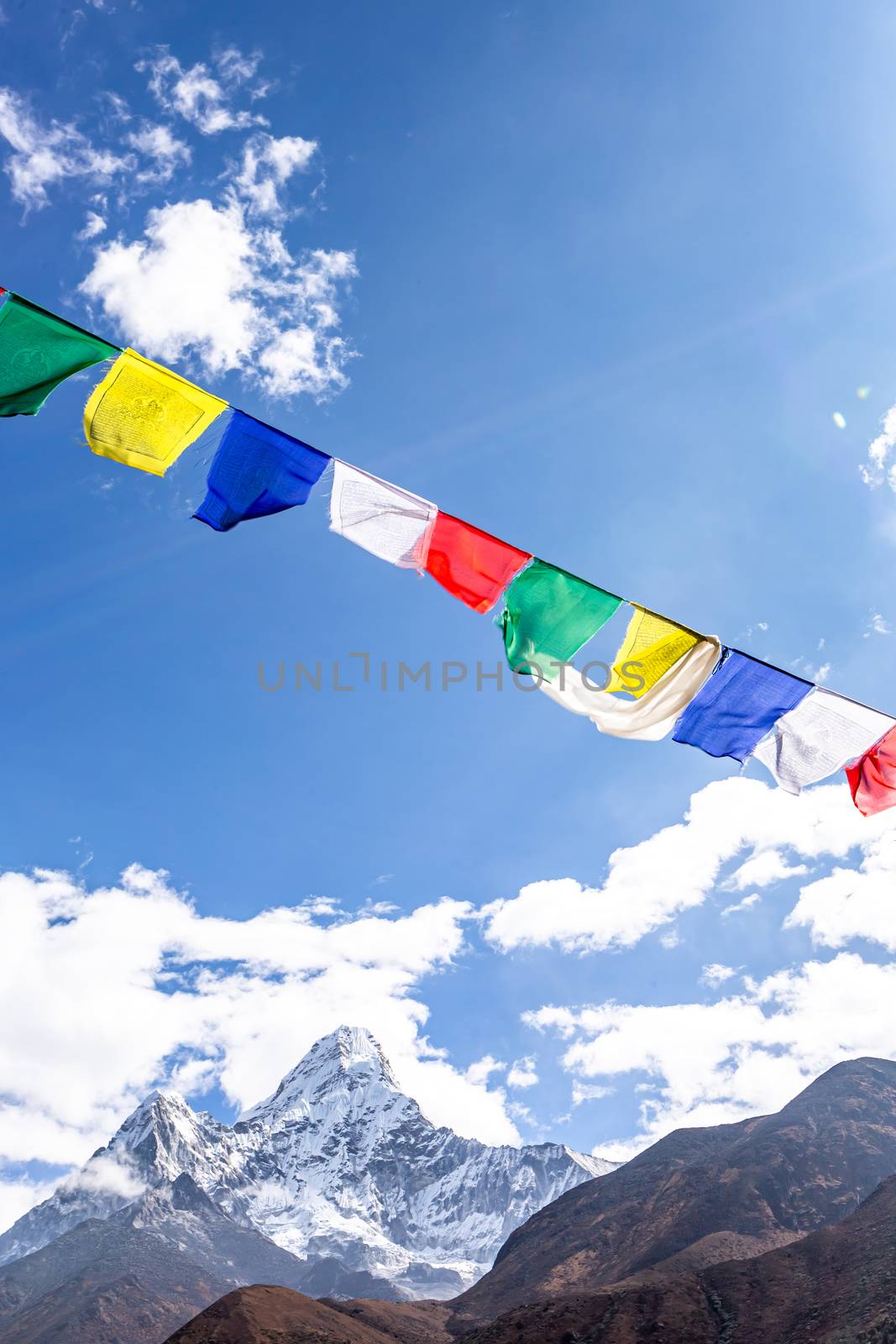 Ama Dablam Mountain. Trekking Everest Base Camp. Nepal. Asia.