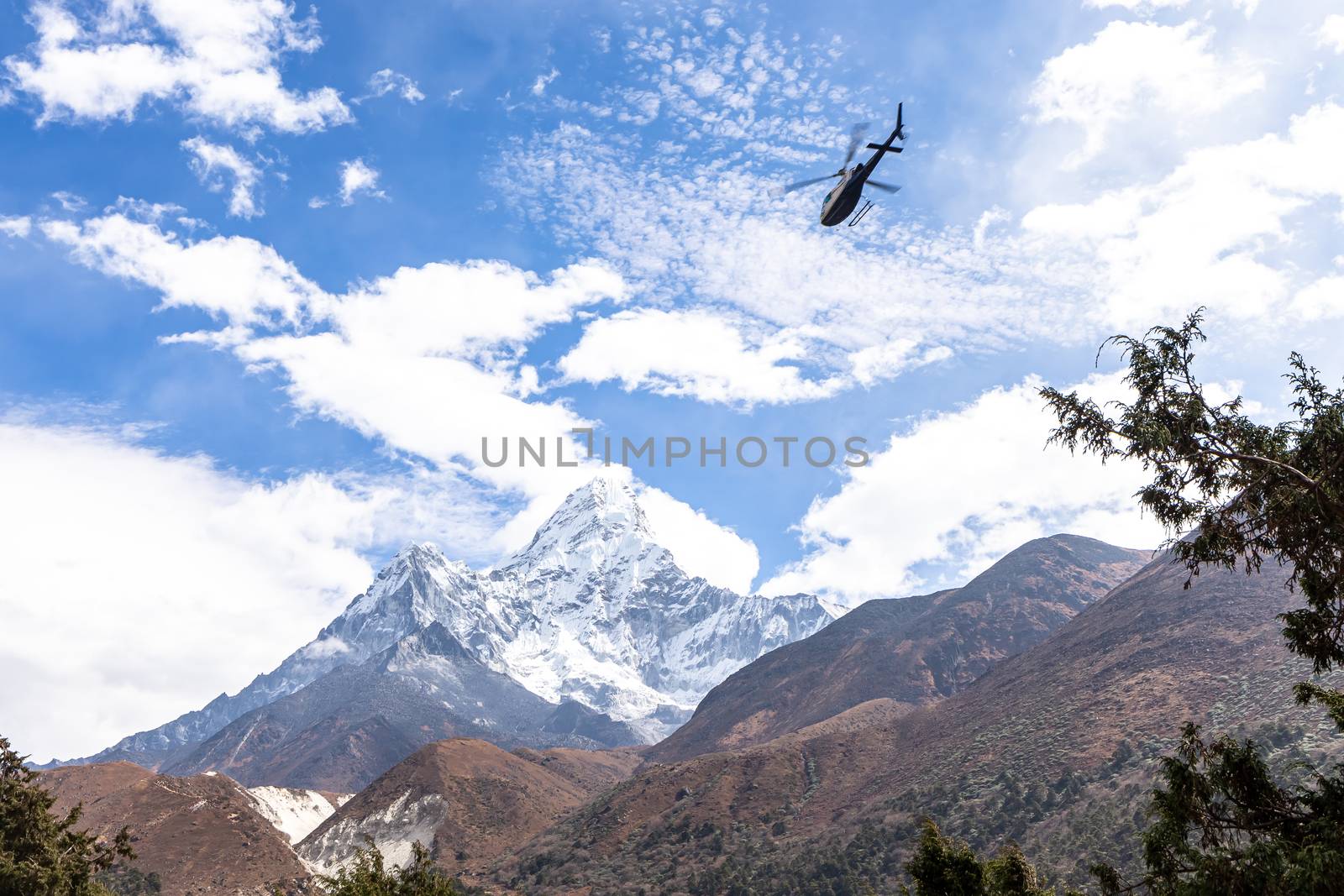 Ama Dablam Mountain. Trekking Everest Base Camp. Nepal. Asia.