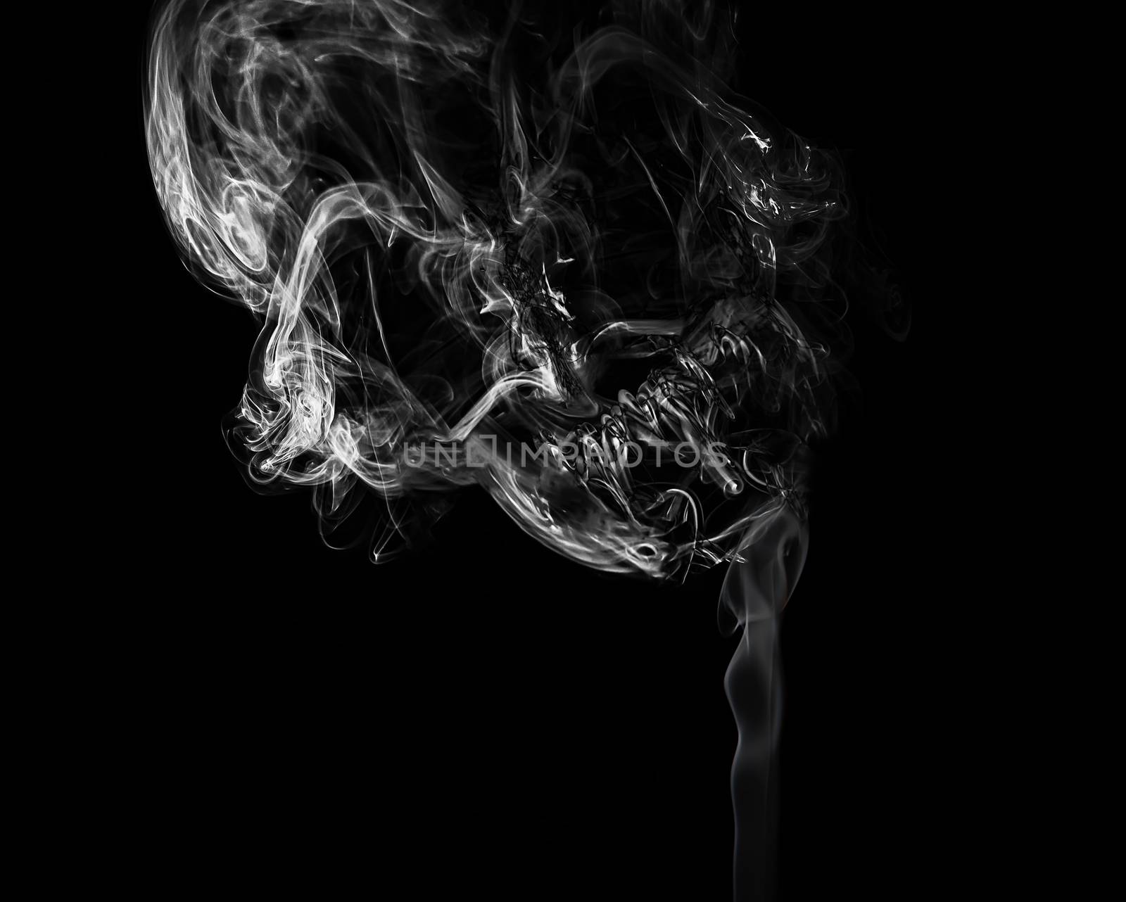 Cigarette smoke forming a skull shape by Cipariss