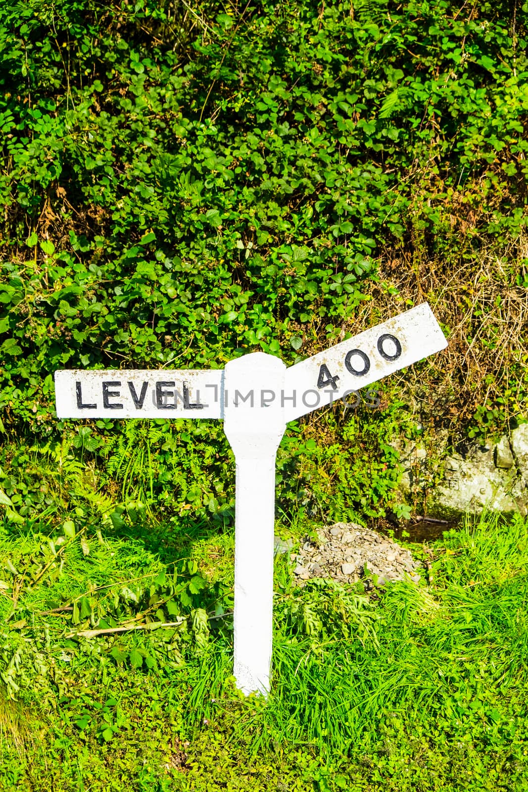 The destination sign for Haverthwaite Station on the Lakeside and Haverthwaite Railway in Cumbria UK