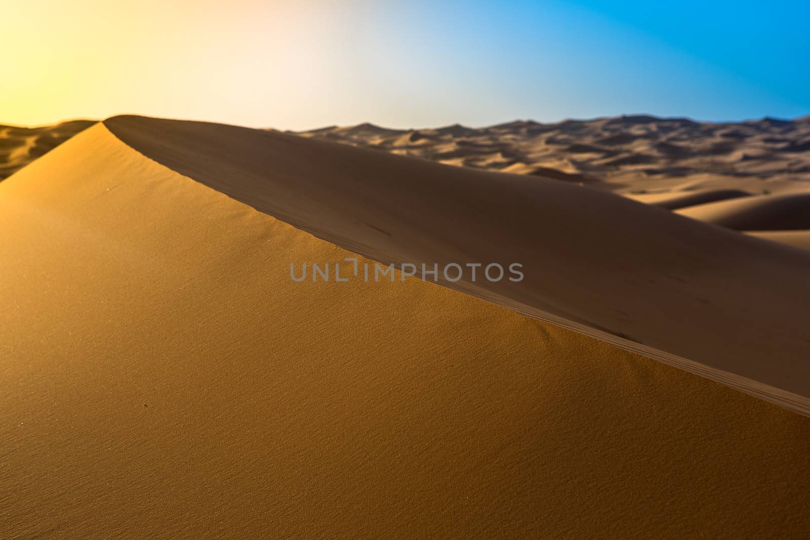 Merzouga in the Sahara Desert in Morocco